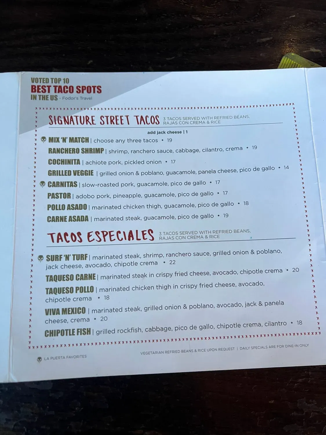 Menu 5