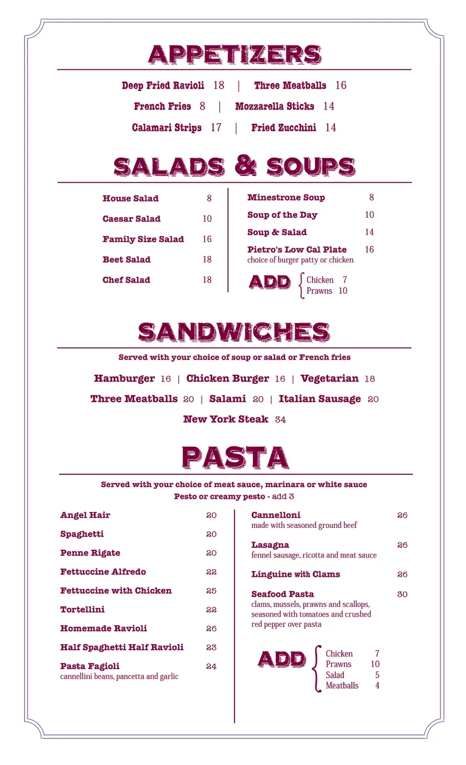 Menu 1