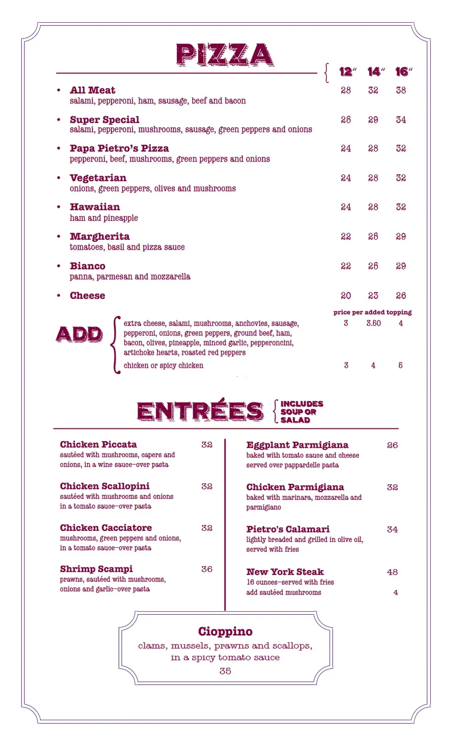 Menu 2