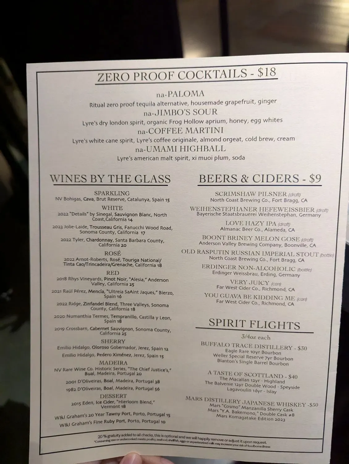 Menu 1