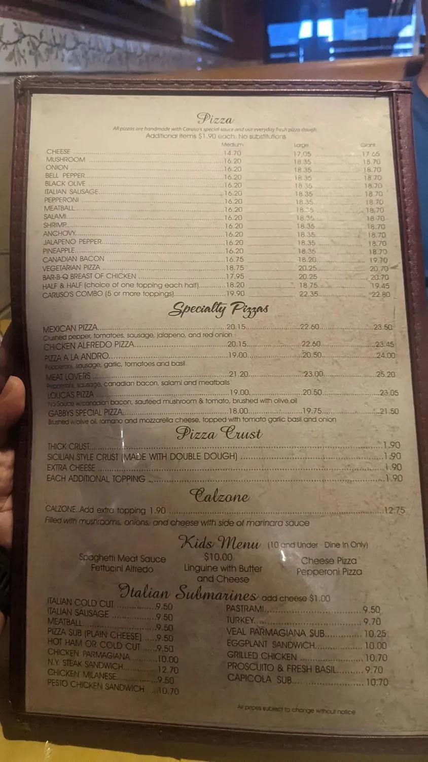 Menu 5