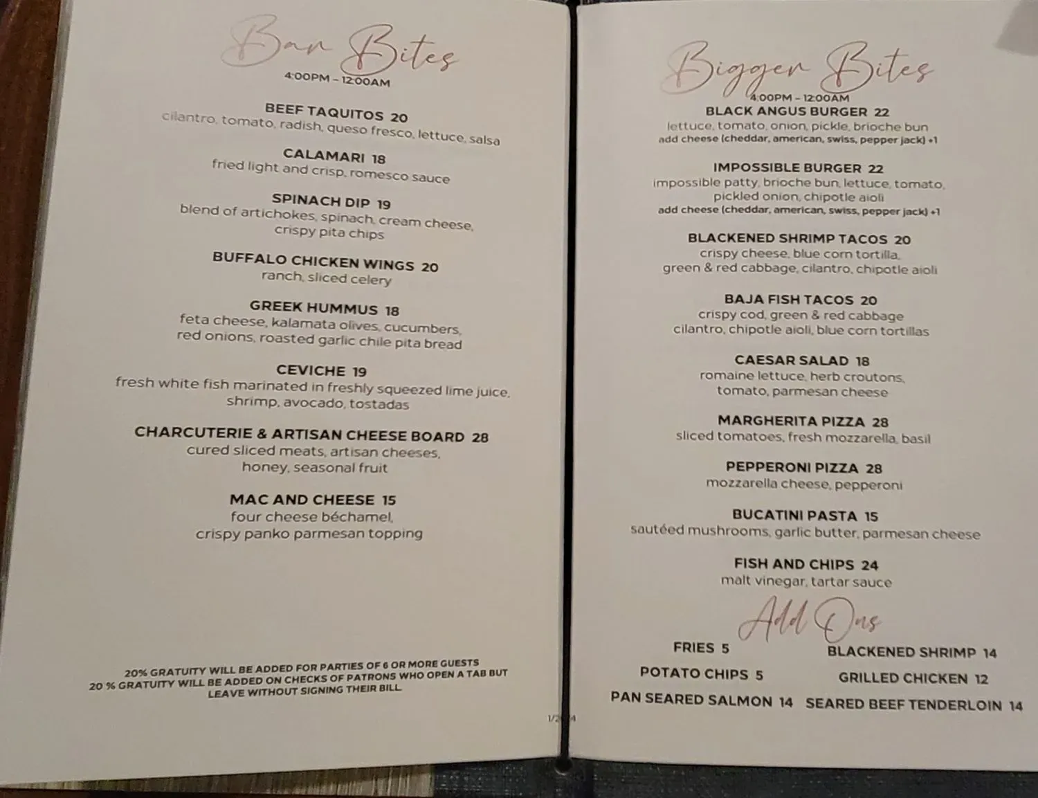 Menu 1