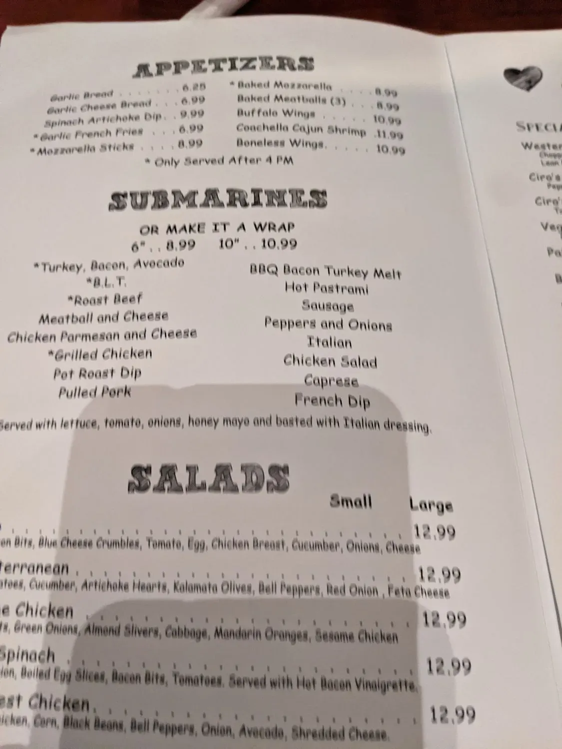 Menu 5