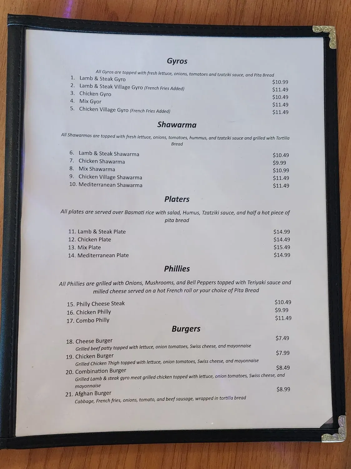 Menu 6