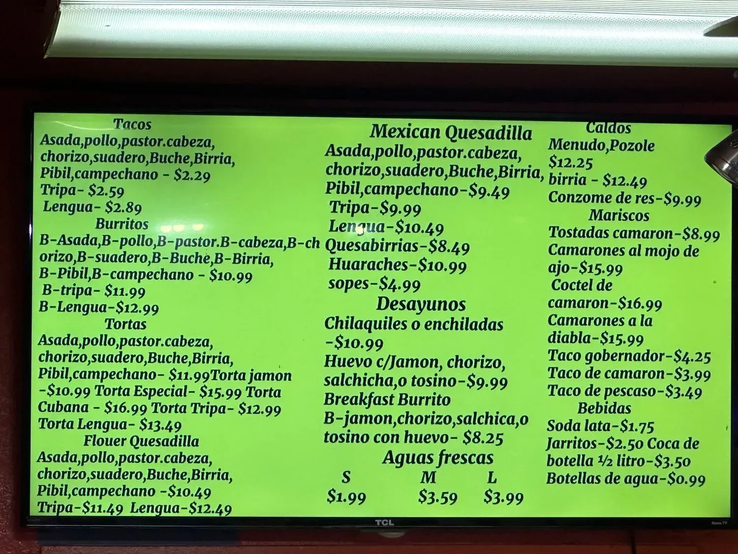 Menu 1