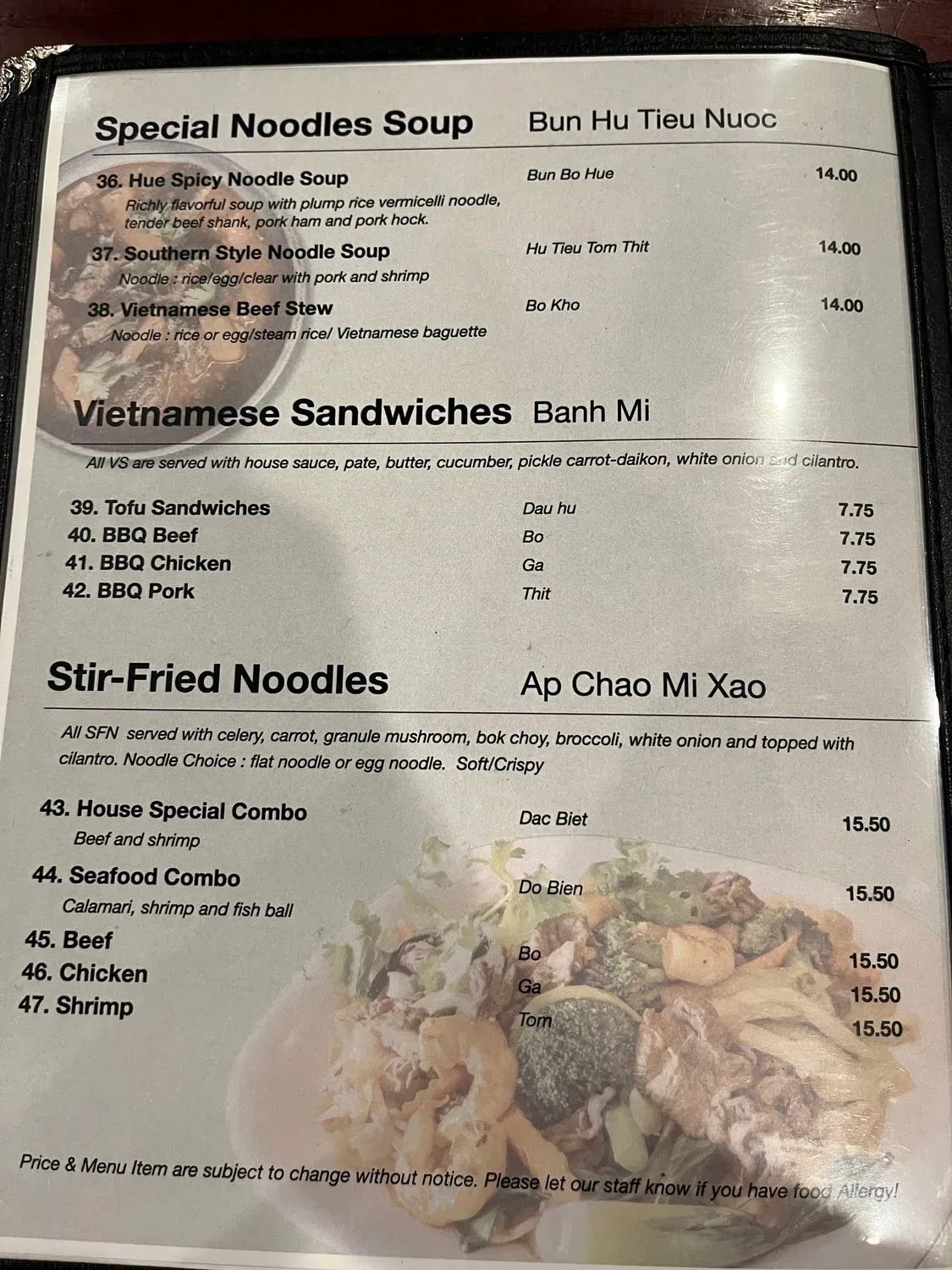 Menu 1