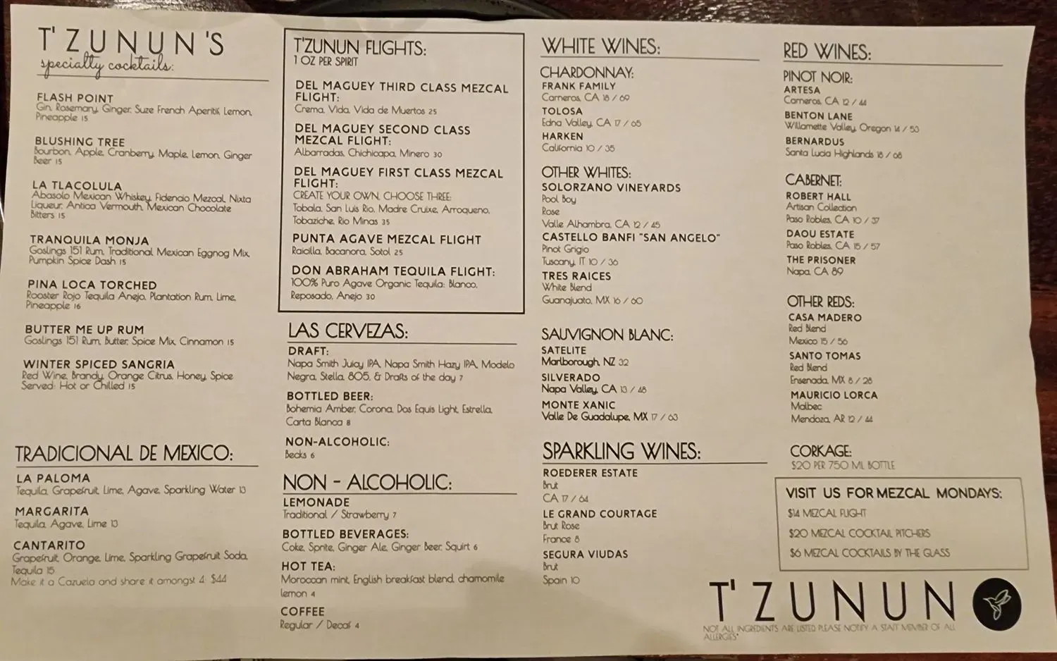 Menu 1