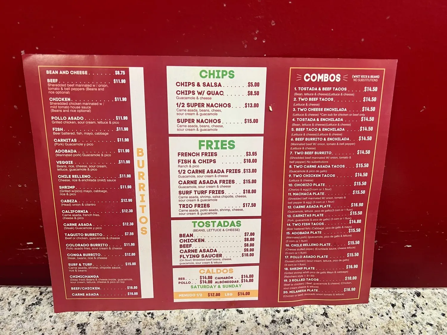 Menu 1