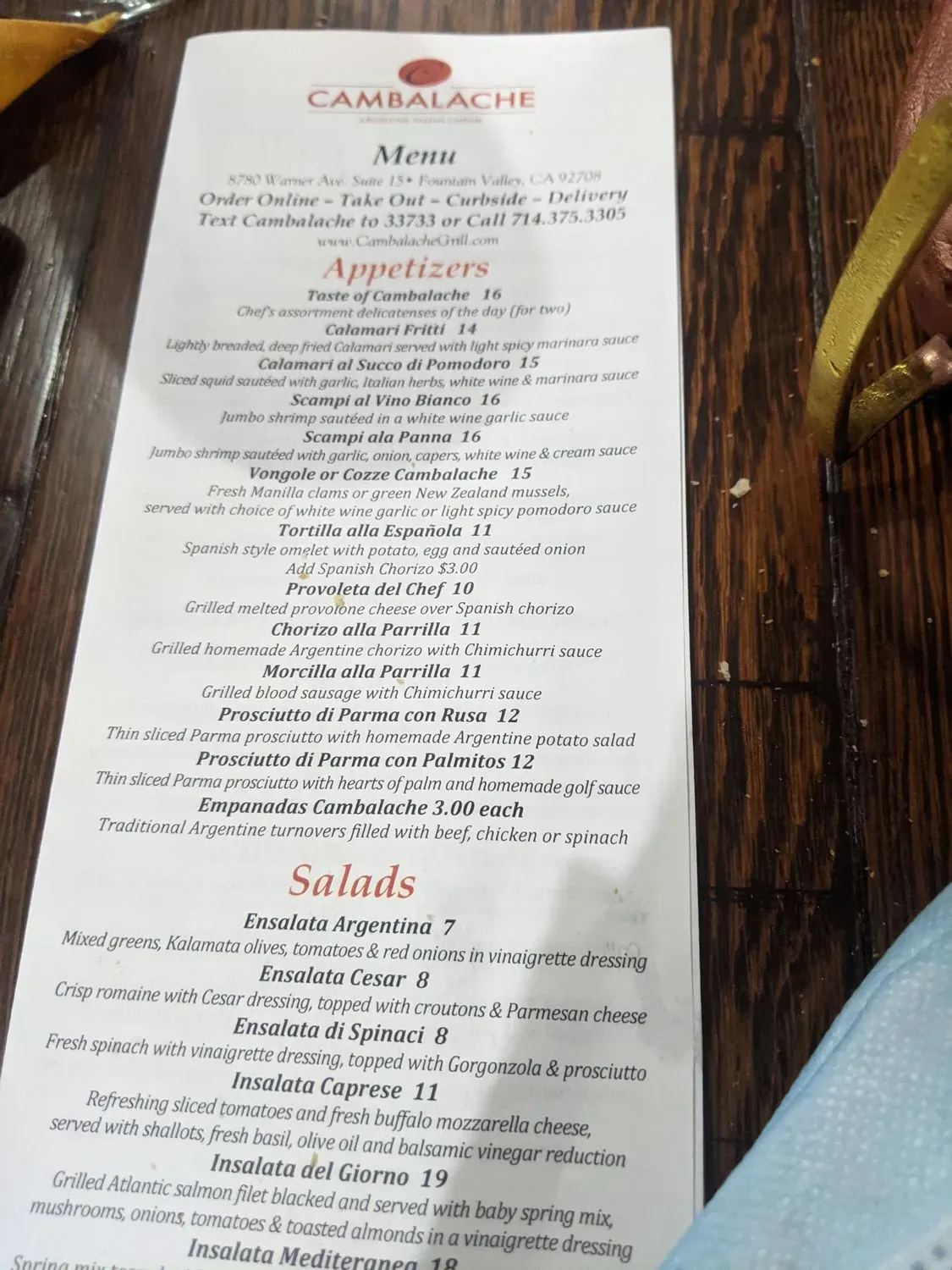 Menu 5