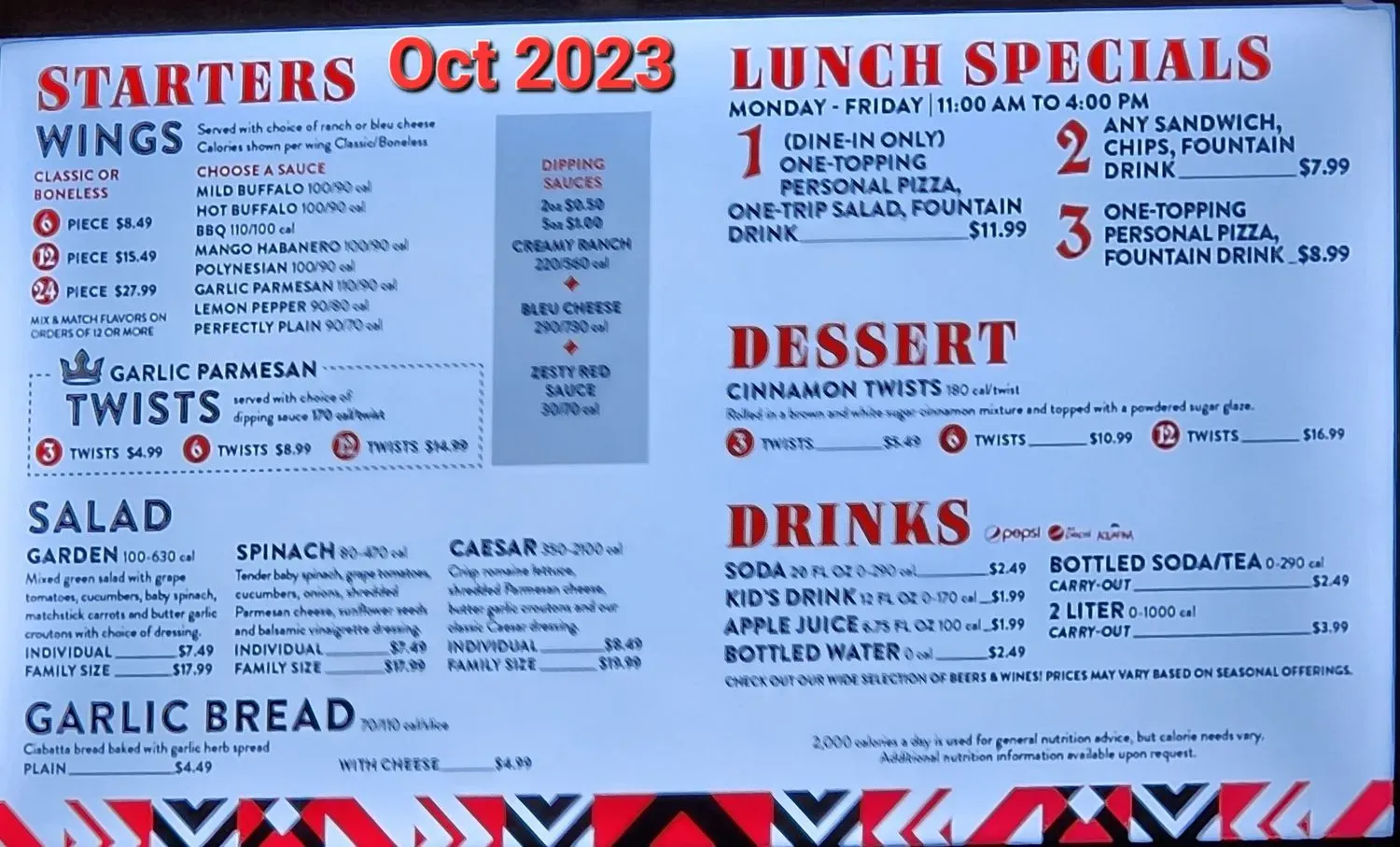 Menu 1