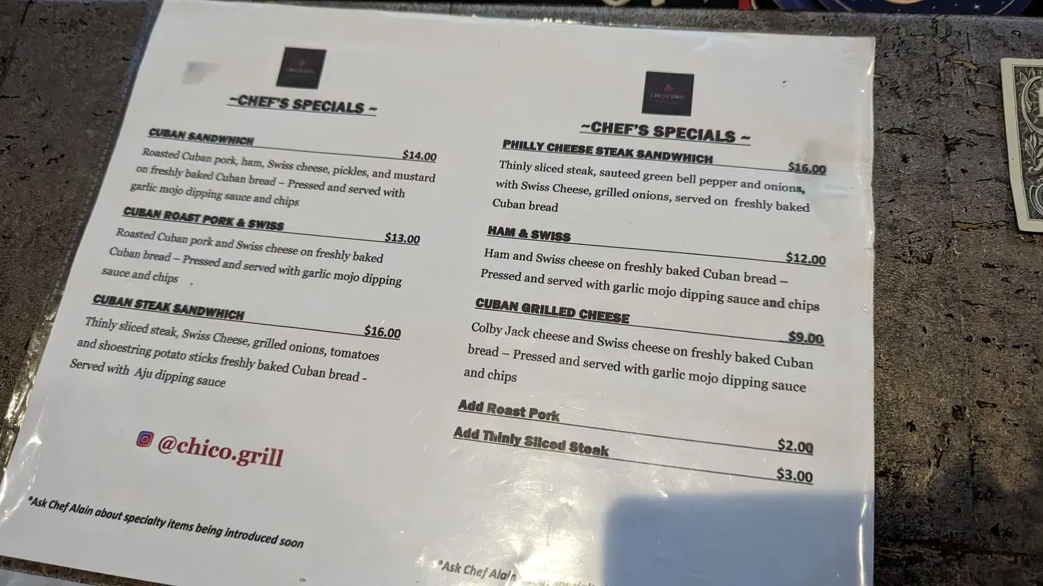 Menu 2