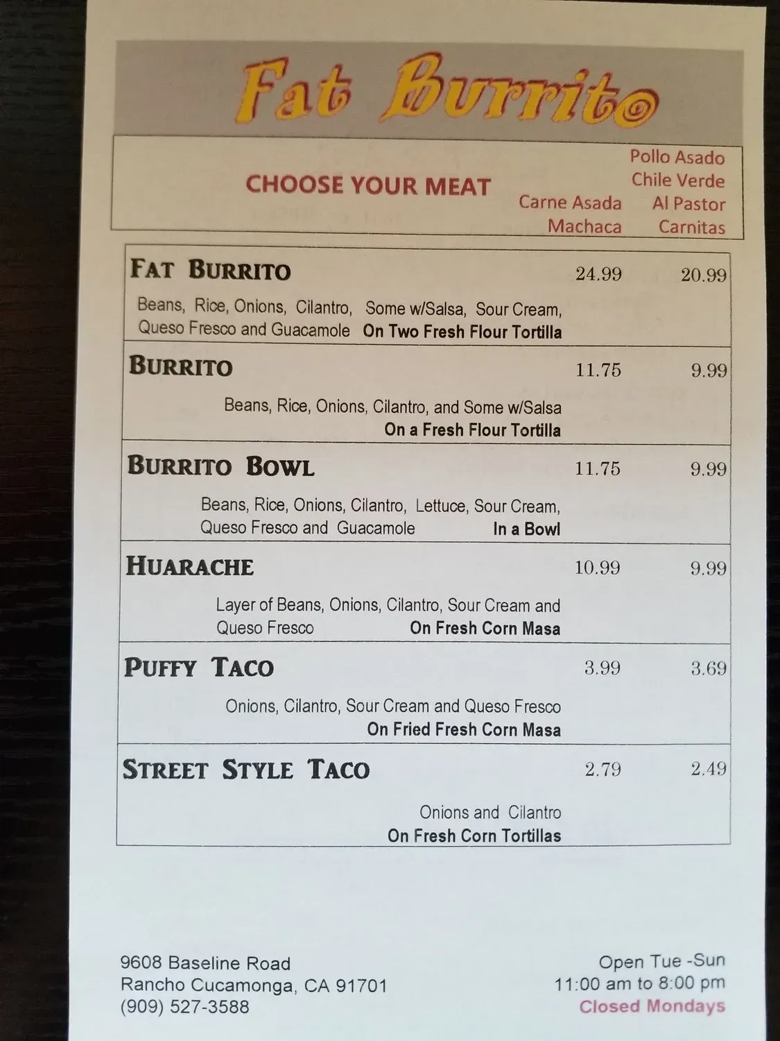 Menu 1