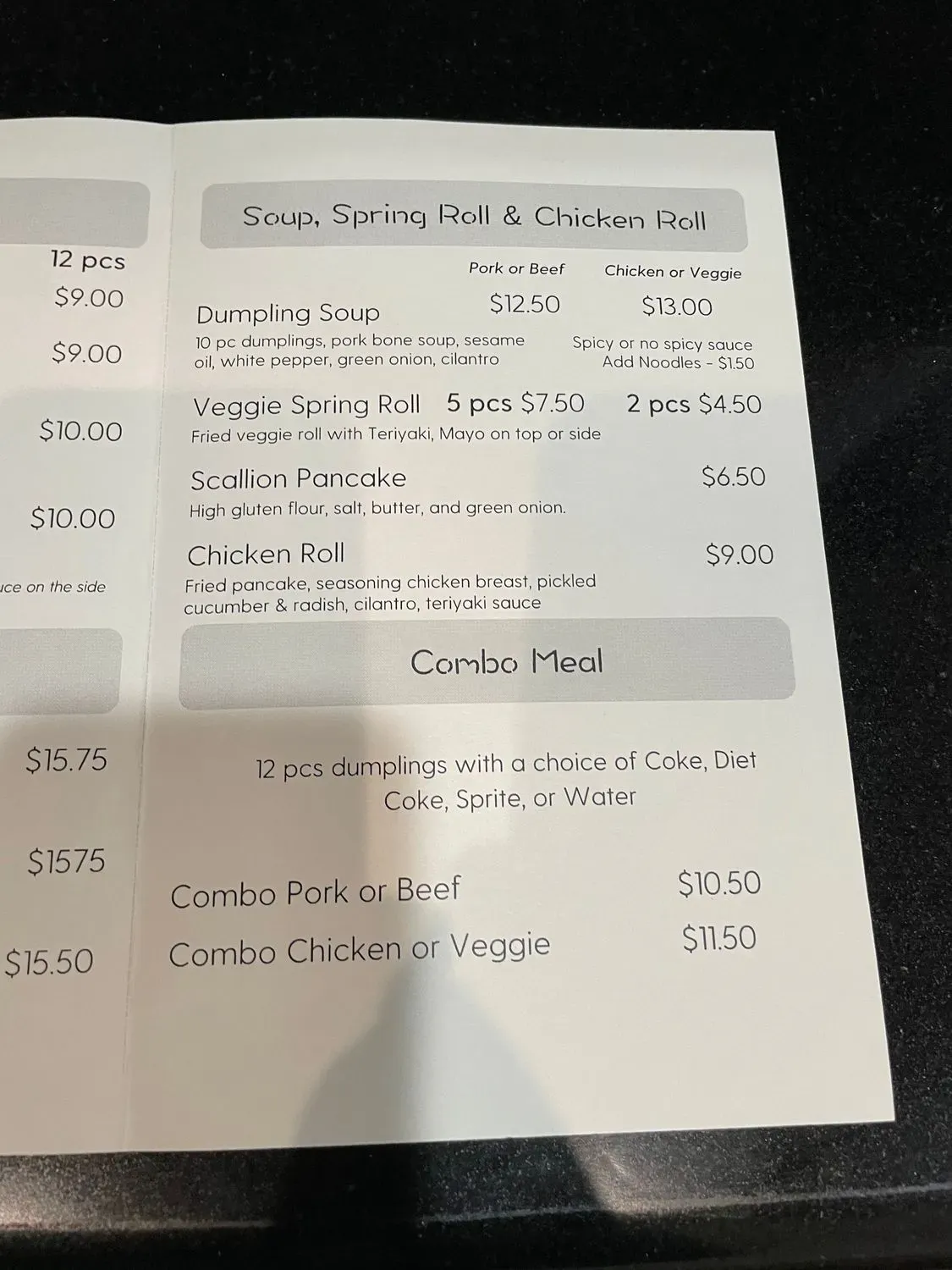 Menu 1