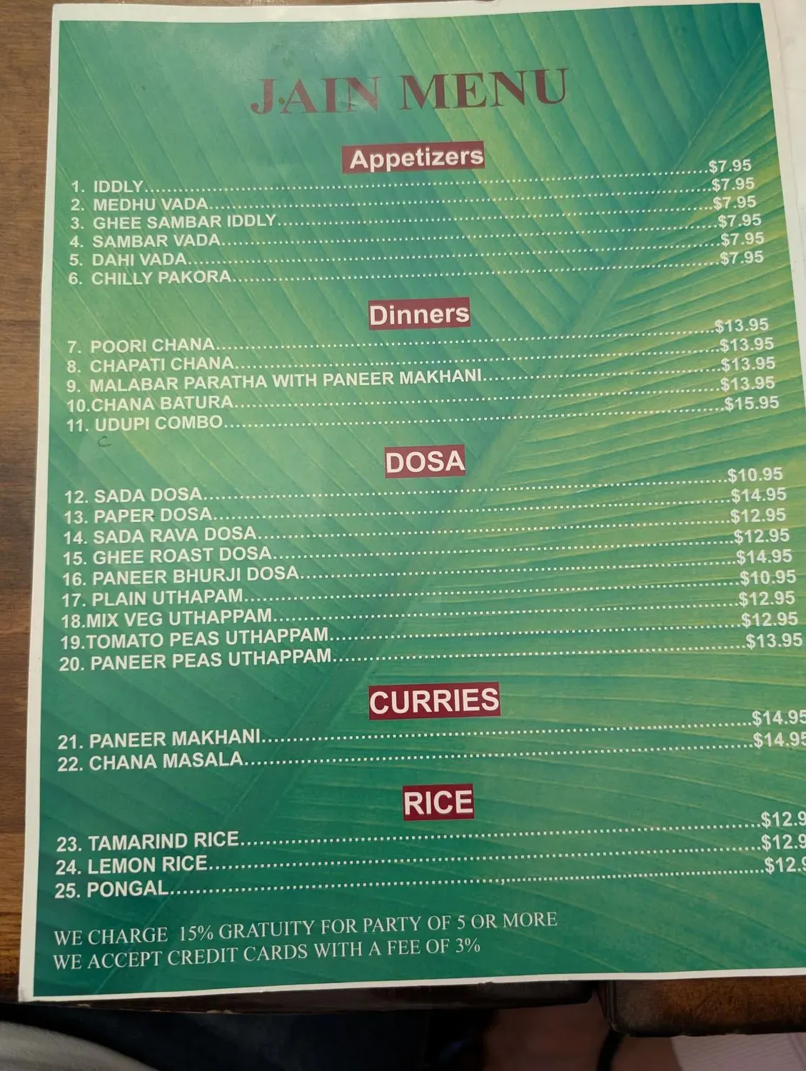 Menu 1