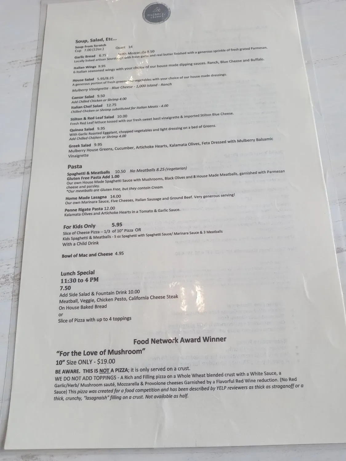 Menu 1