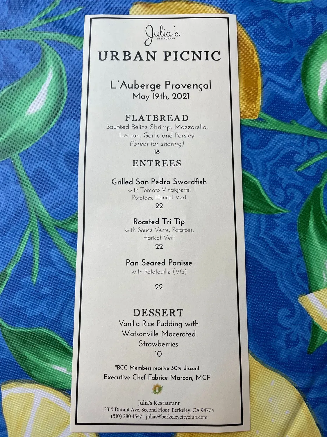 Menu 5