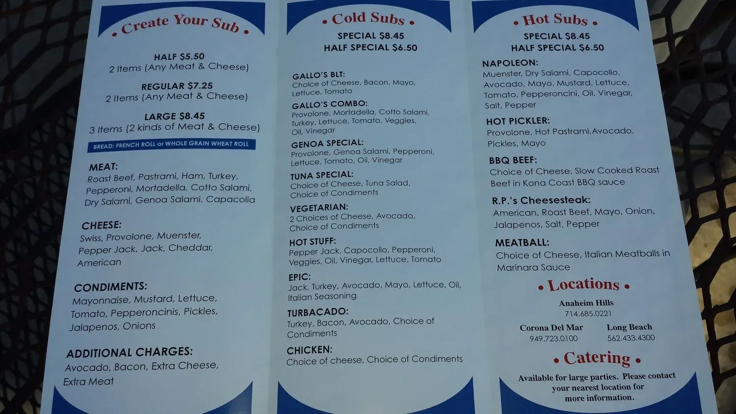 Menu 1