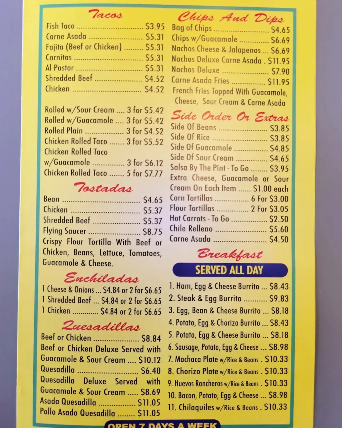 Menu 1