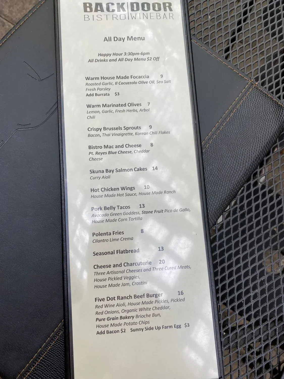 Menu 5