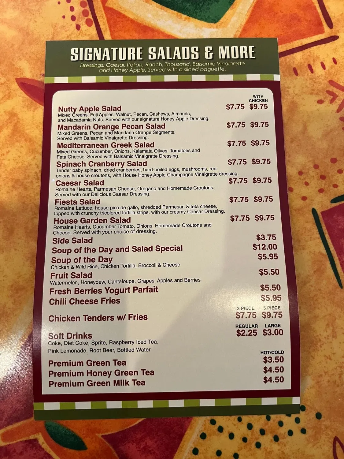 Menu 1