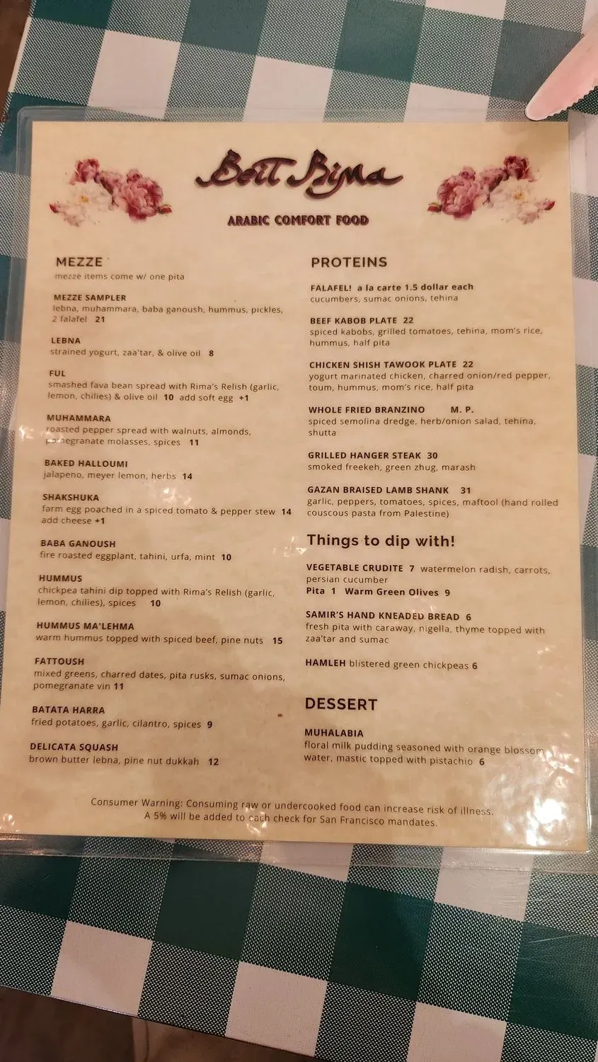 Menu 5