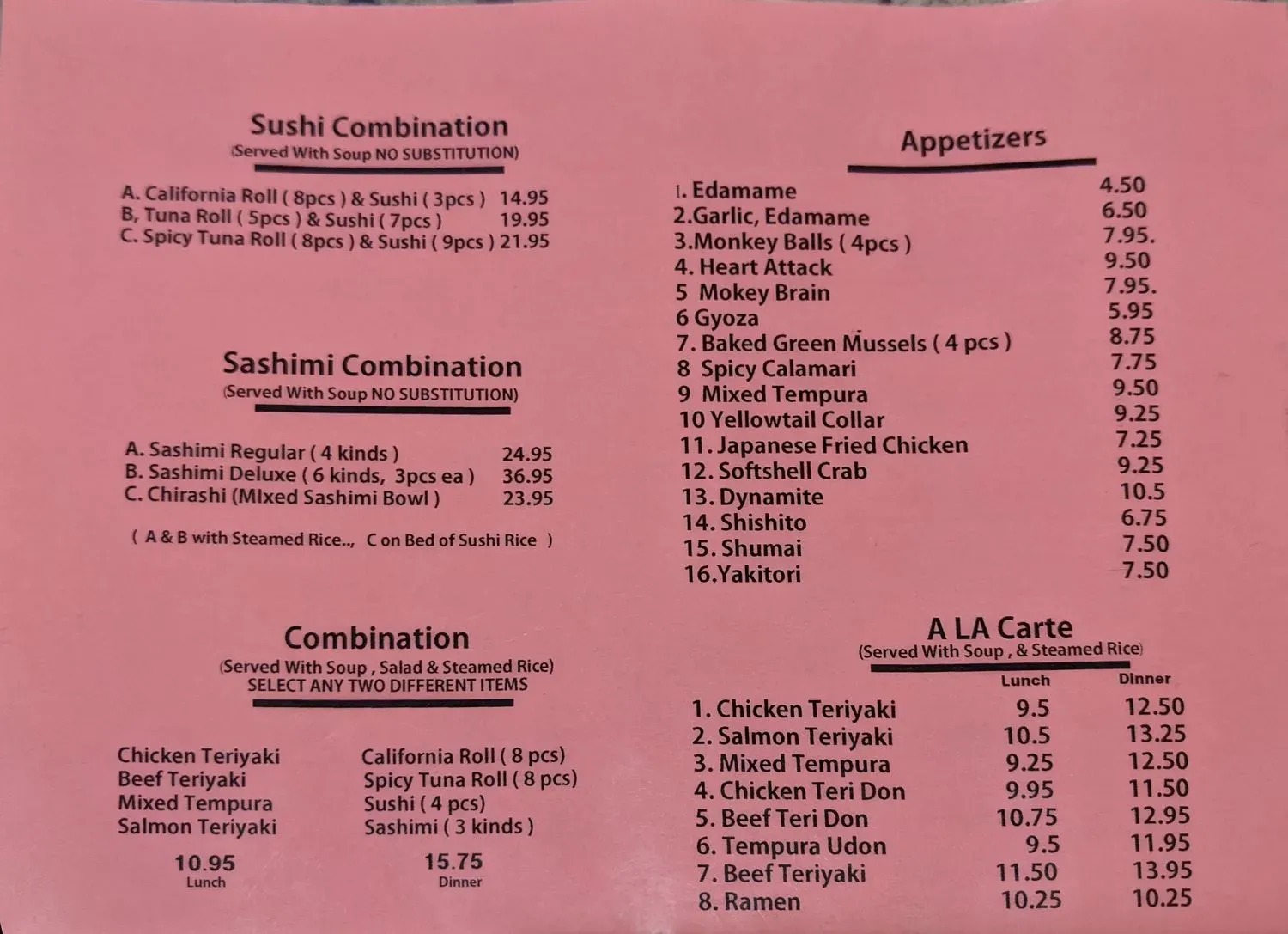 Menu 1