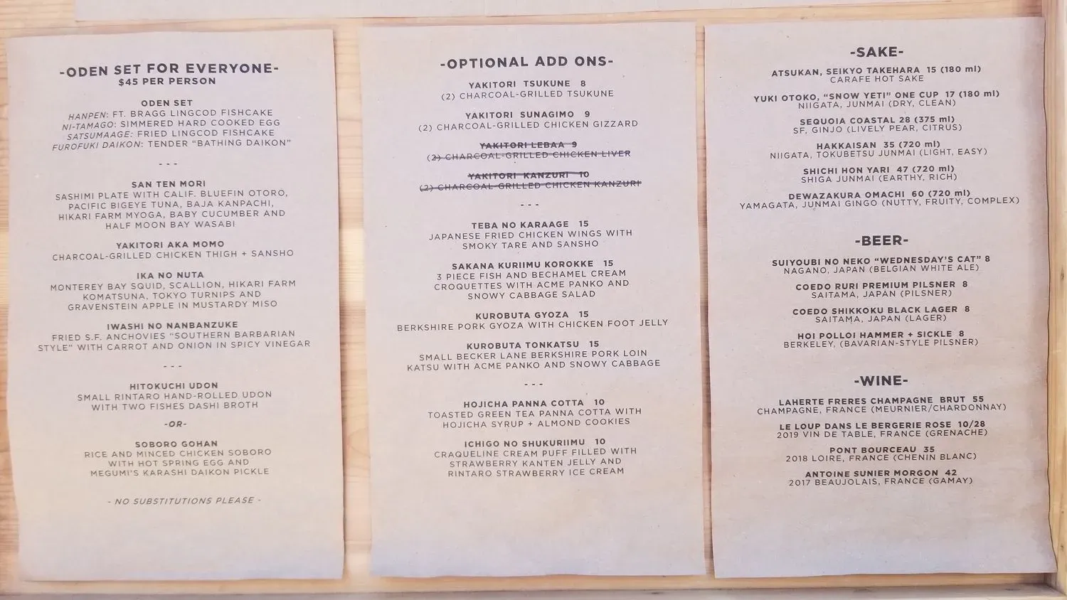 Menu 1