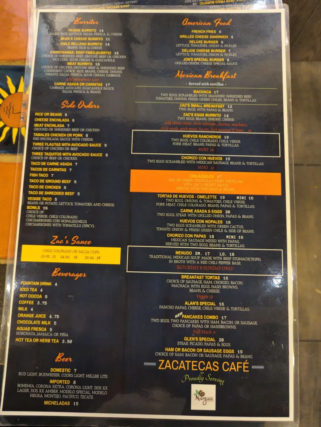 Menu 1