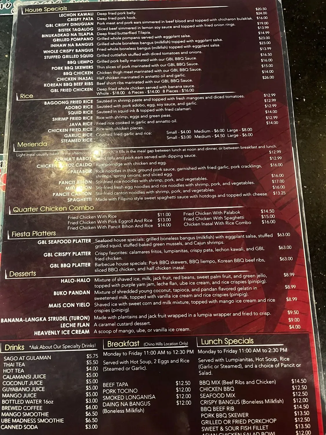 Menu 1