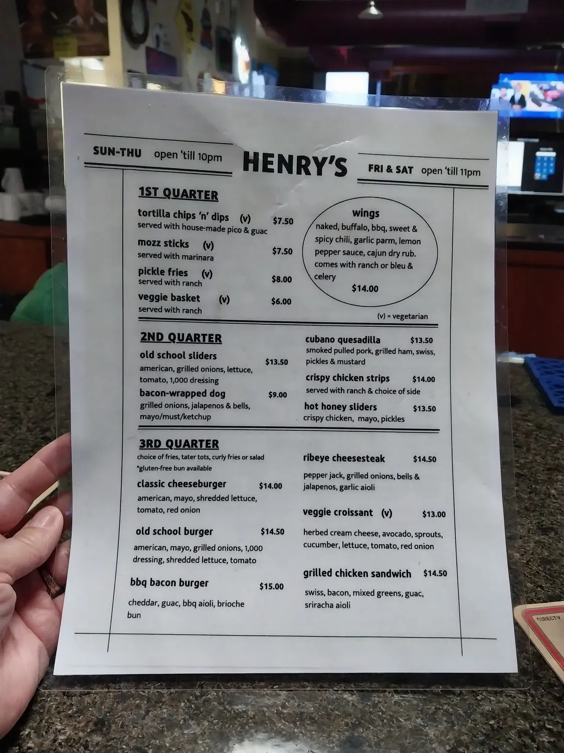 Menu 5