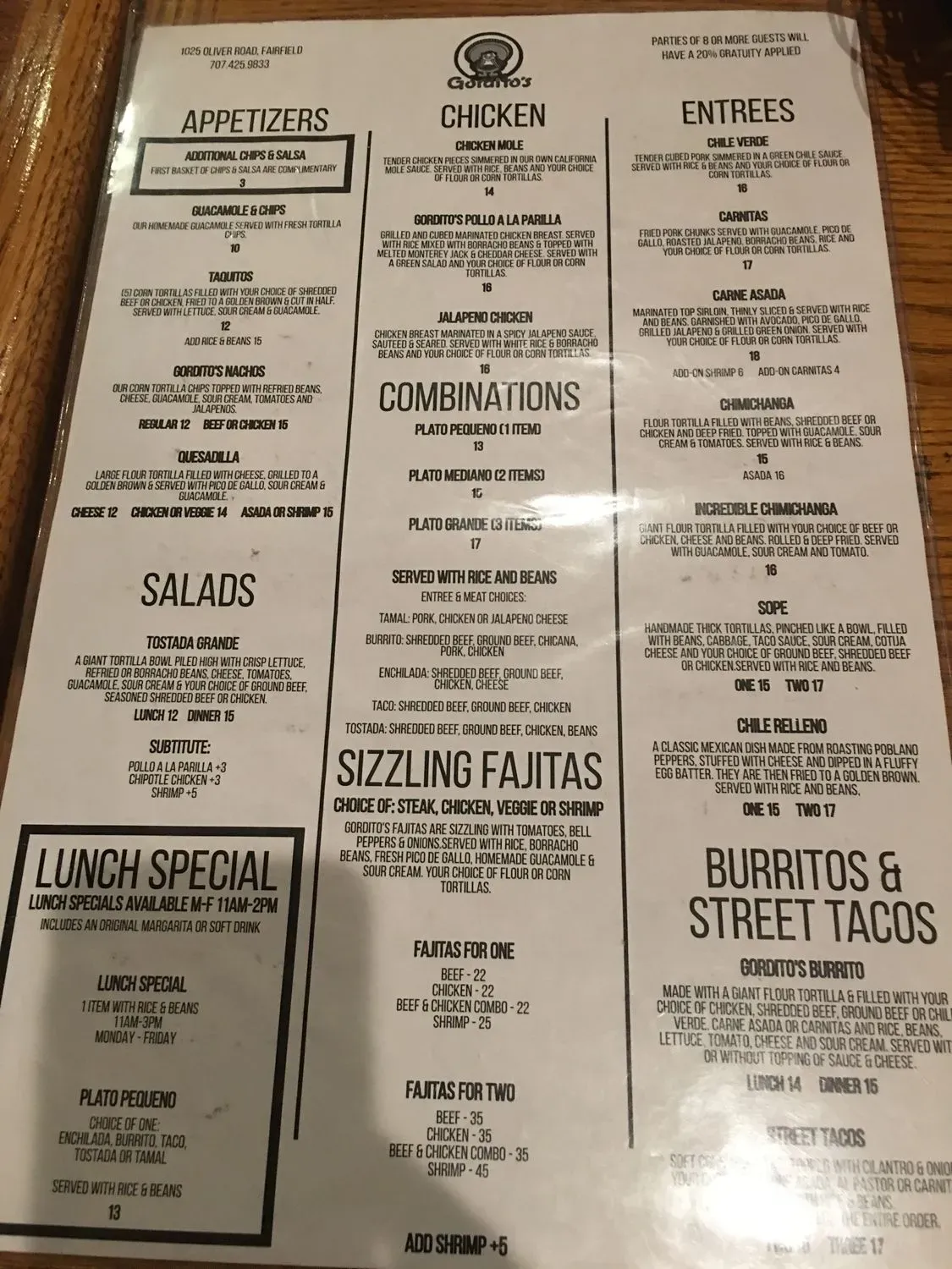 Menu 1