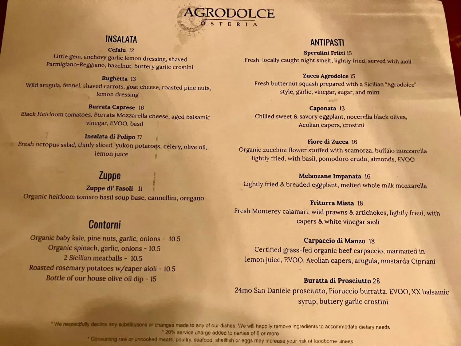 Menu 1