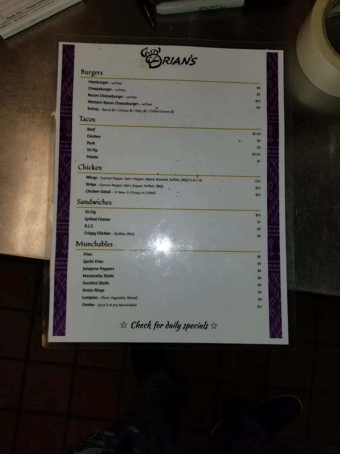 Menu 3