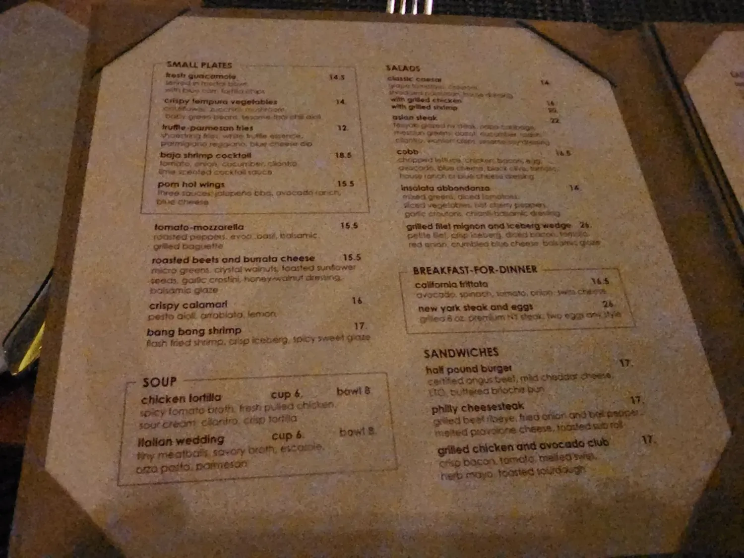 Menu 5