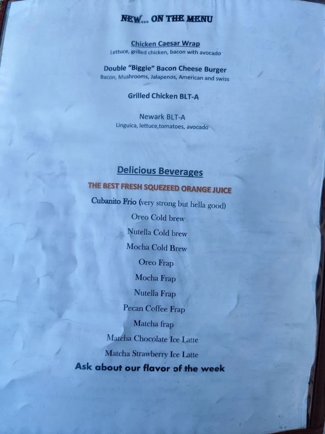 Menu 5