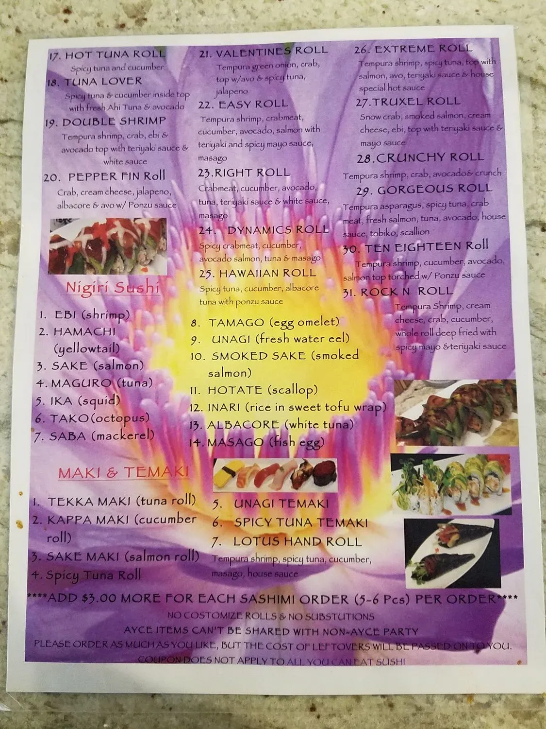 Menu 5