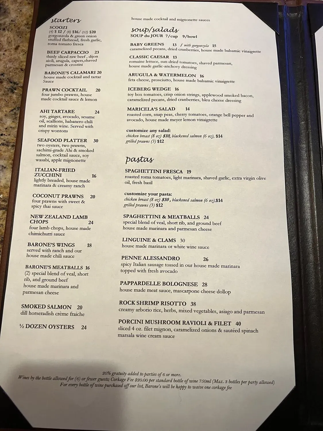 Menu 1