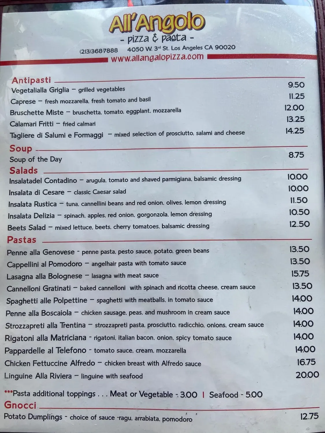 Menu 1