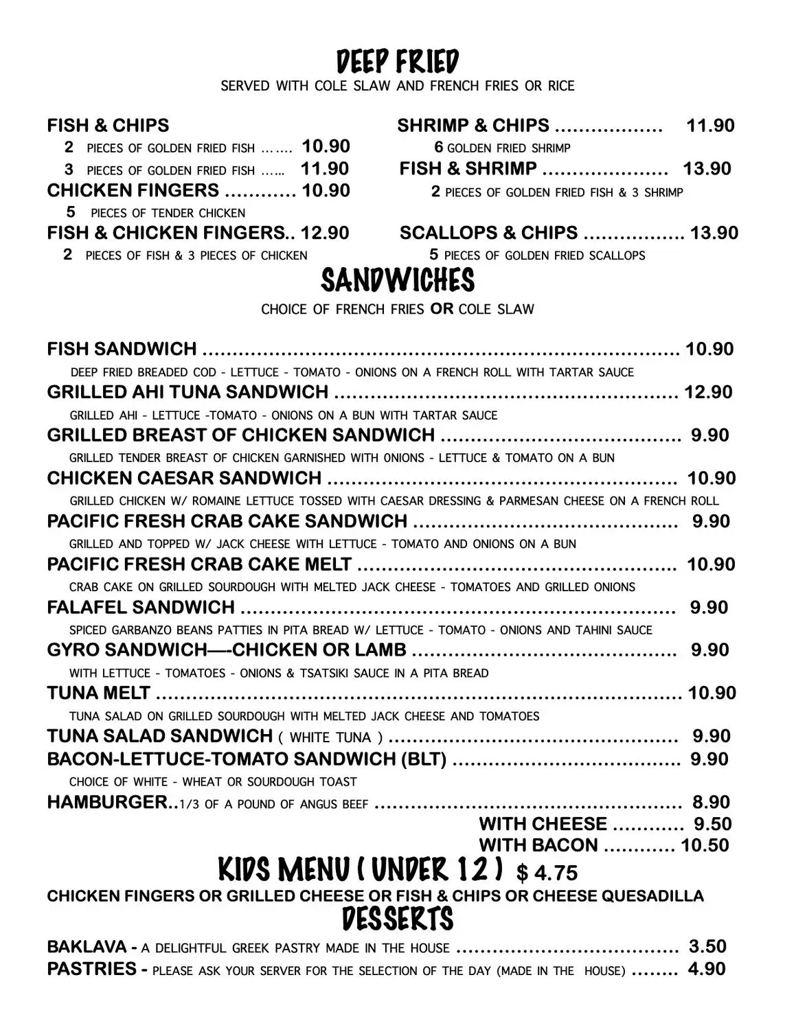 Menu 5