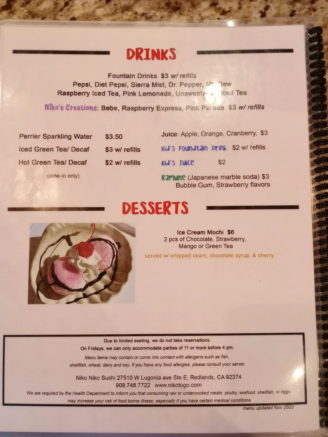 Menu 5