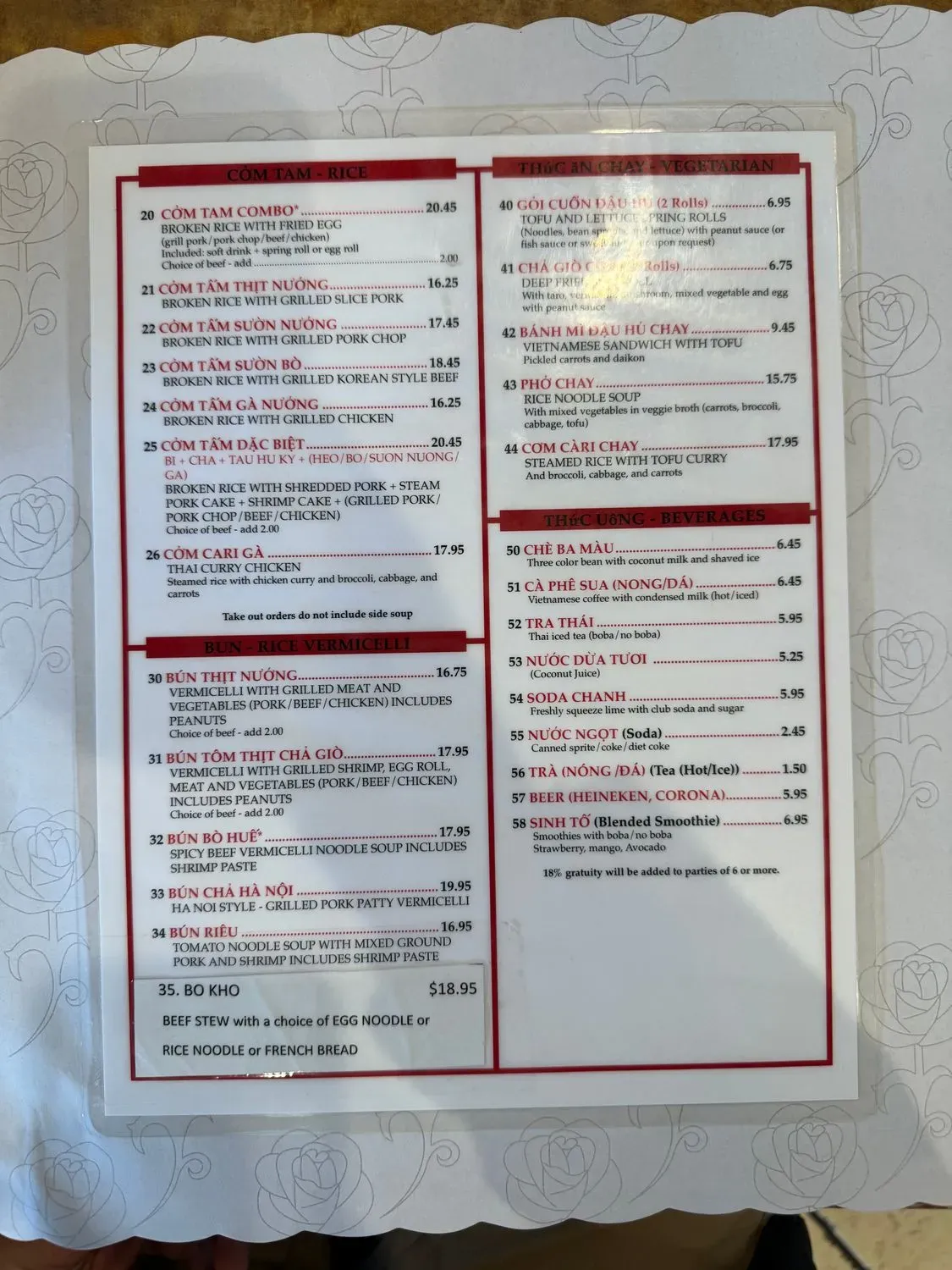 Menu 2