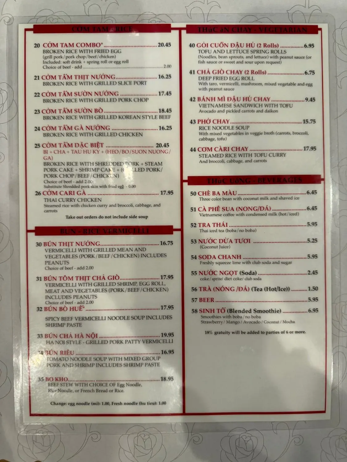 Menu 1