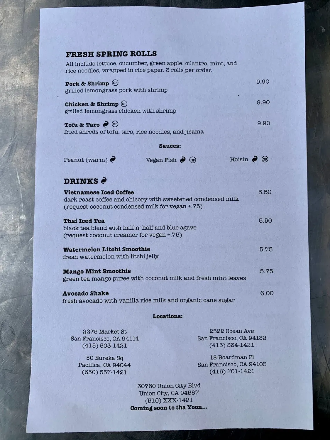 Menu 1