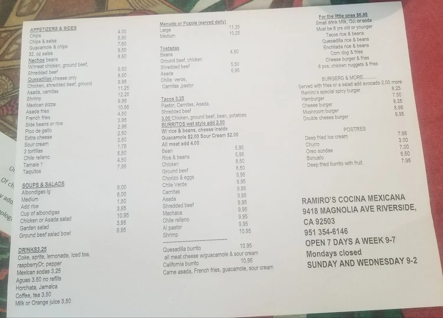 Menu 5