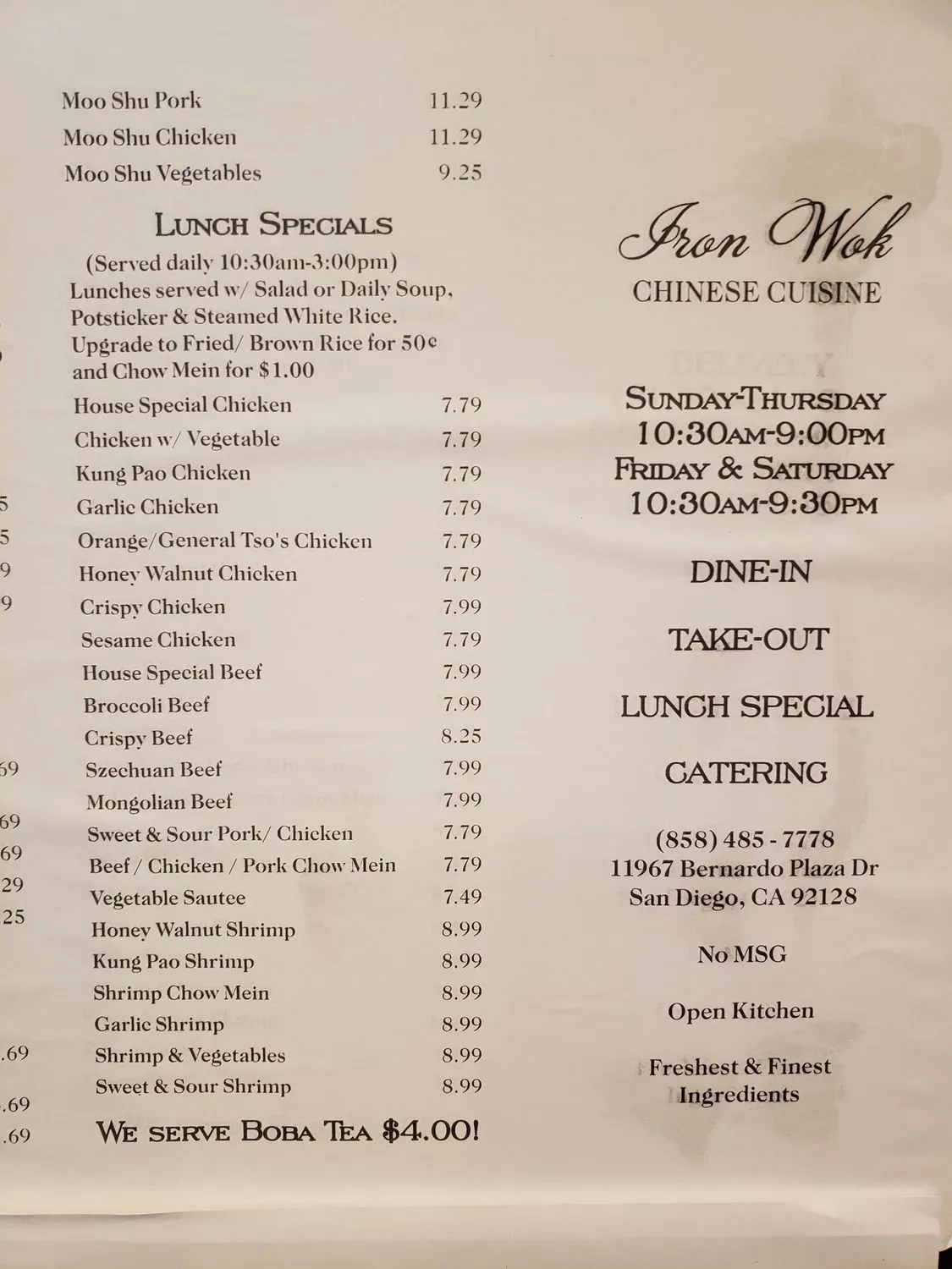 Menu 4