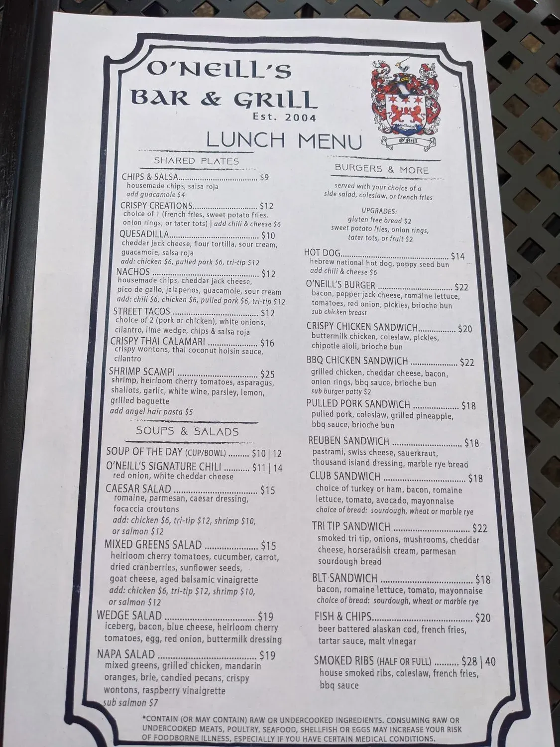 Menu 1