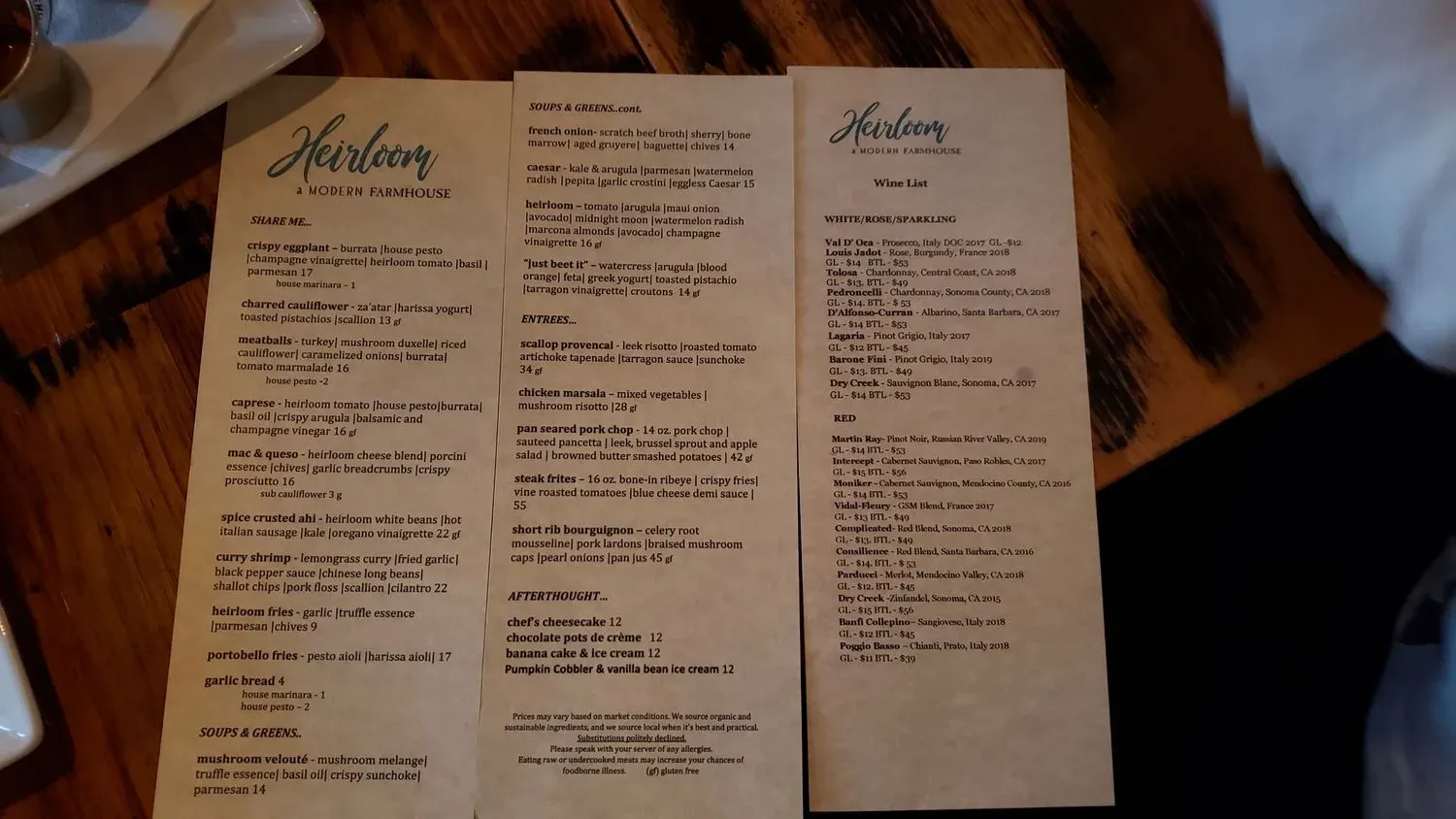 Menu 1