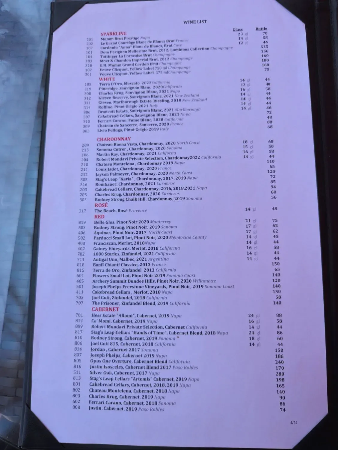 Menu 1