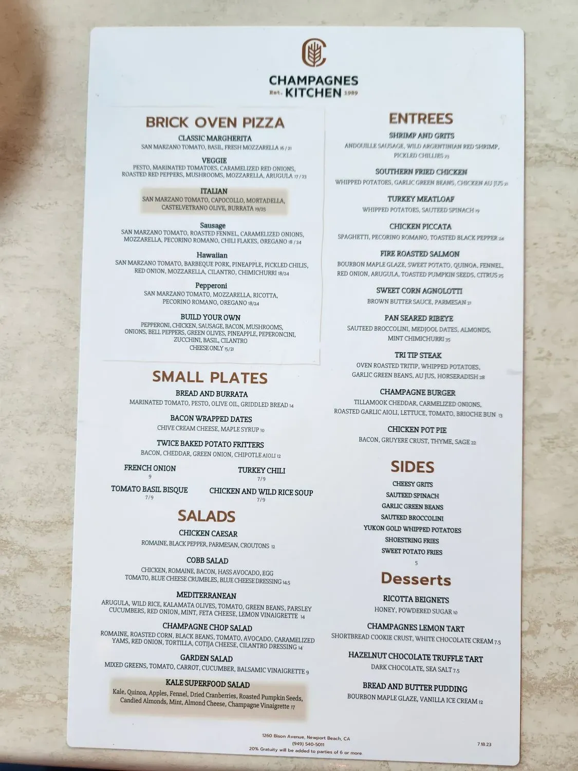 Menu 5