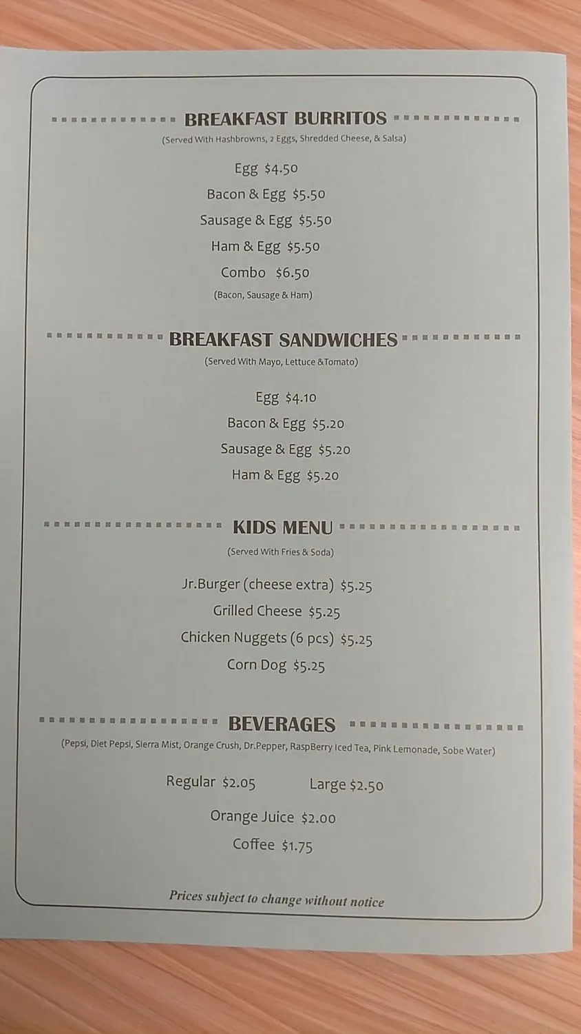 Menu 6